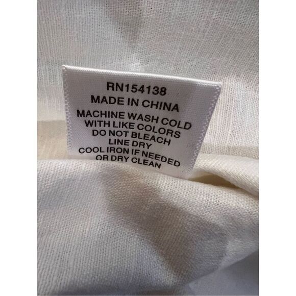 STAUD Women's White Swells Linen Blend Midi Fit & Flare Dress Size 12 NWOT - Picture 8 of 8